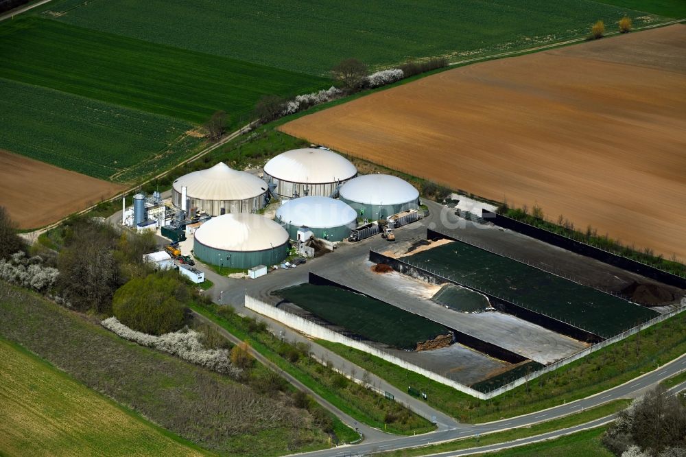 Eggolsheim von oben - Biogasspeicher- Behälter im Biogaspark in Eggolsheim im Bundesland Bayern, Deutschland