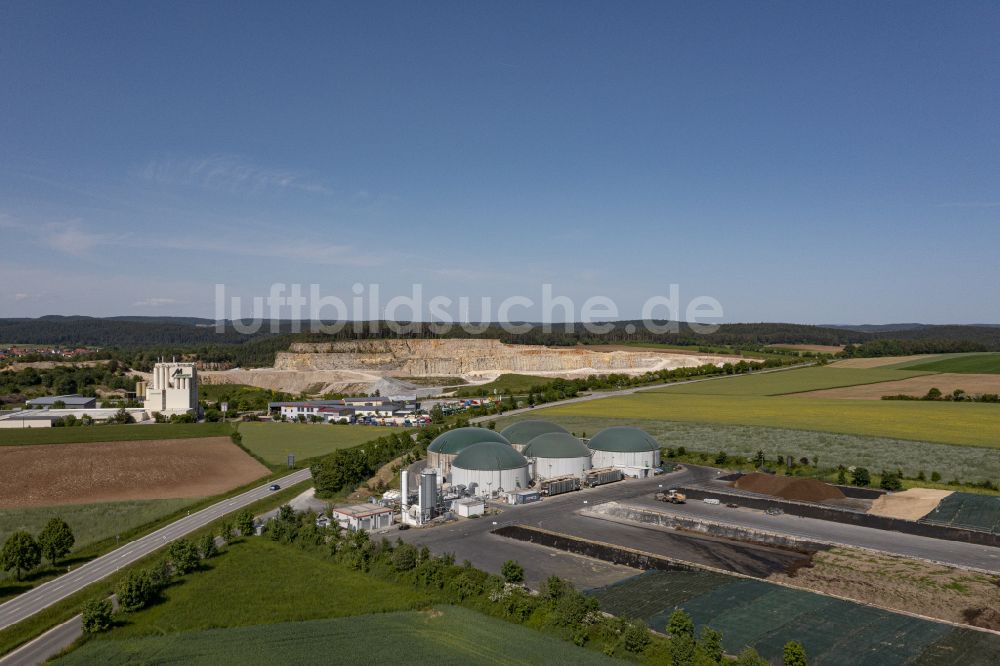 Luftbild Lauterhofen - Biogasspeicher- Behälter im Biogaspark in Lauterhofen im Bundesland Bayern, Deutschland