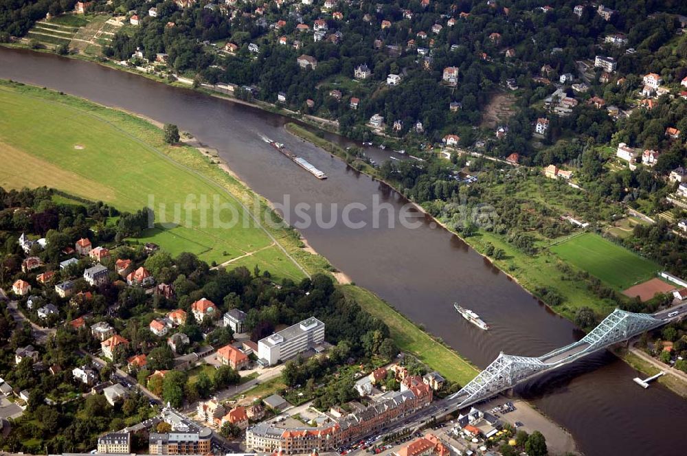 Luftaufnahme Dresden - Blaues Wunder / Loschwitzer Brücke in Dresden