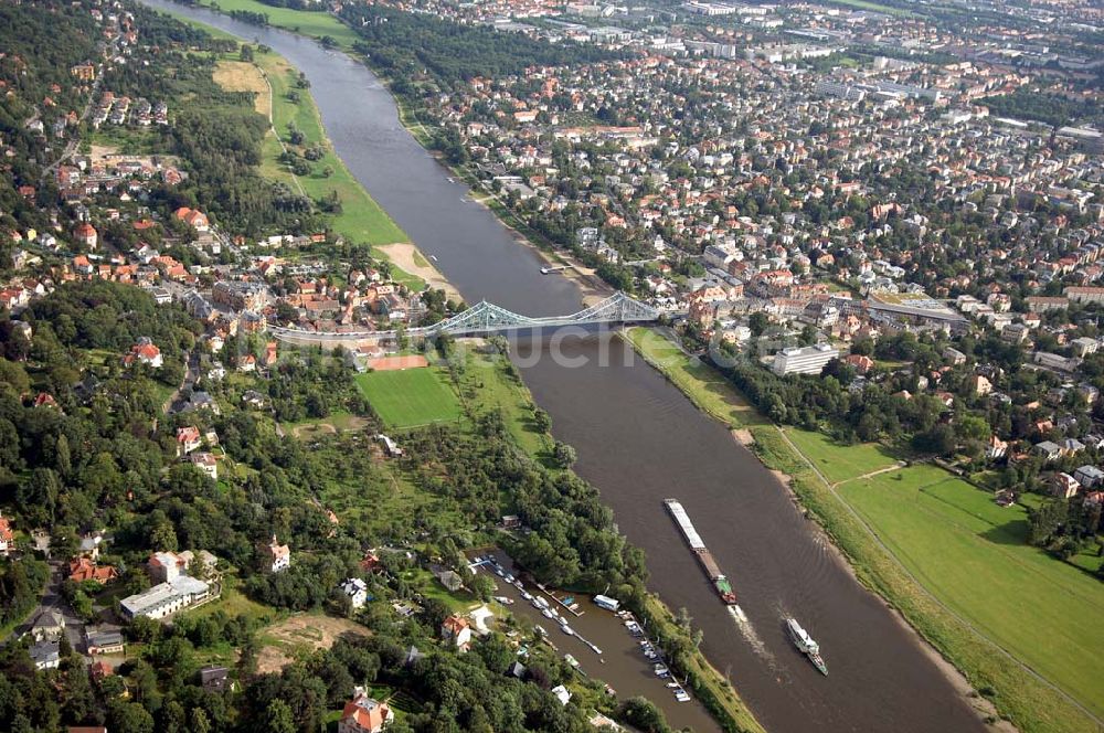 Luftbild Dresden - Blaues Wunder / Loschwitzer Brücke in Dresden