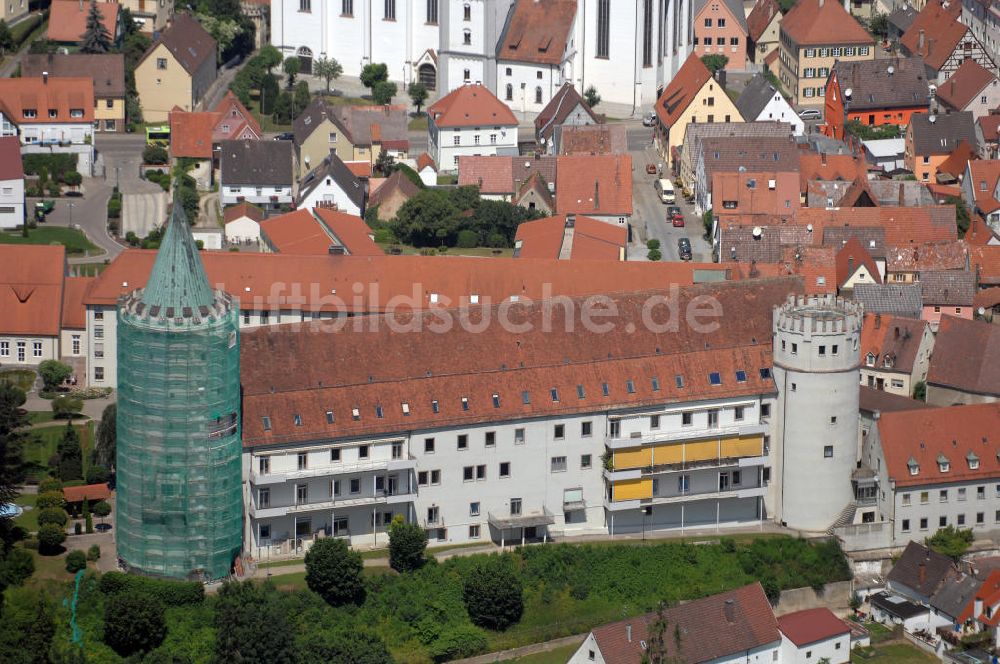 Luftaufnahme Lauingen - Blick auf die Altstadt in Lauingen