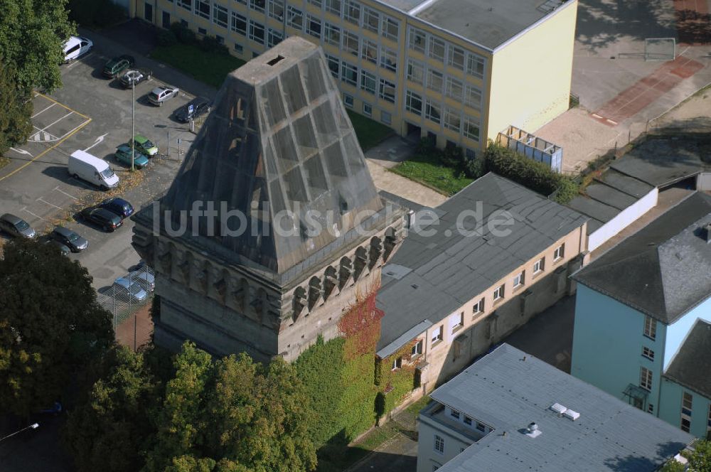 Luftbild Trier - Blick auf den Augustinerhof mit dem unvollendeten Hochbunker in Trier