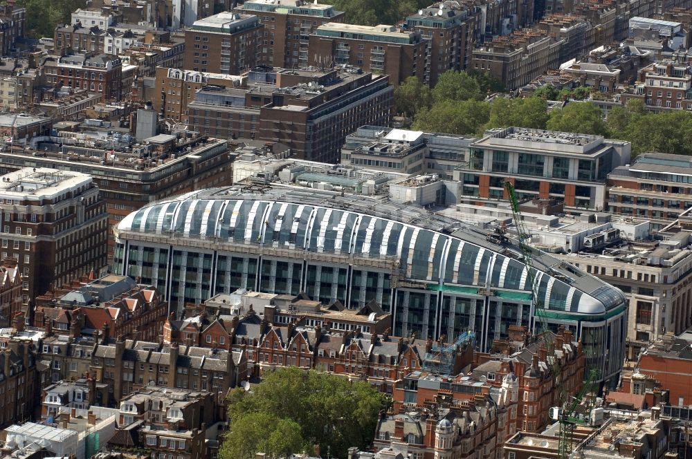 West End Ward aus der Vogelperspektive: Blick auf die Baustelle des Mehrzweckgebäudes Park House in London