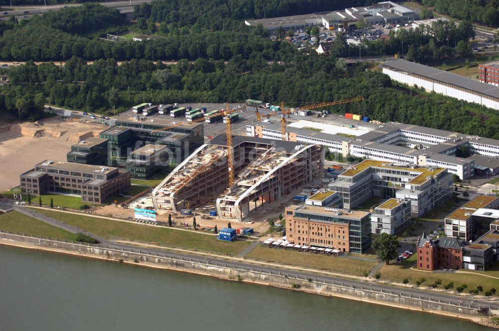 Luftbild Bonn - Blick auf die Baustelle zum Rheinwerk 2 Bonner Bogen am Rhein in Bonn