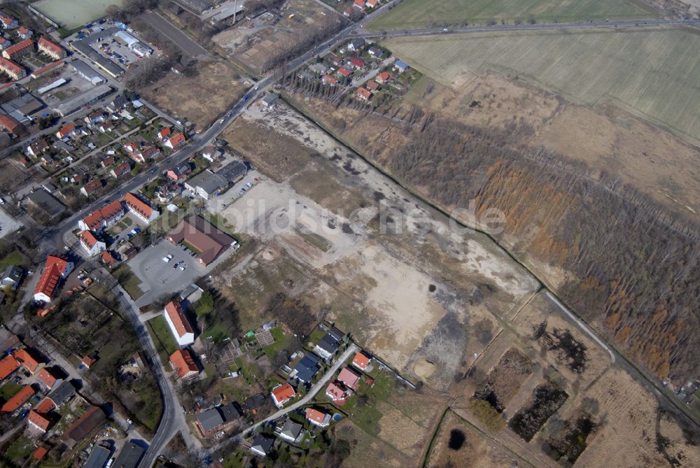 Luftbild Wartenberg - Blick auf die beräumte Fläche der einstigen DDR-Vorzeige LPG 1. Mai in Wartenberg