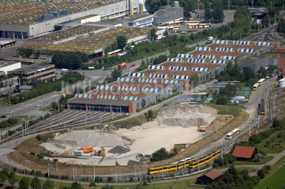 Stuttgart aus der Vogelperspektive: Blick auf den Betriebsbahnhof in Stuttgart-Möhringen