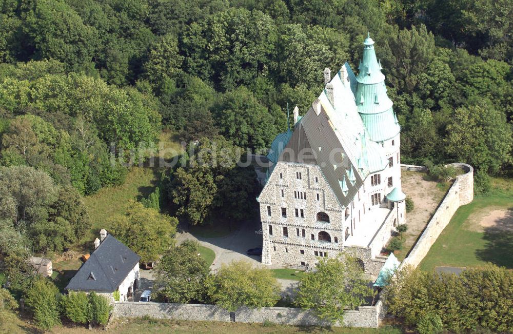 Ohrdruf aus der Vogelperspektive: Blick auf die Burg Ohrdruf in Thüringen