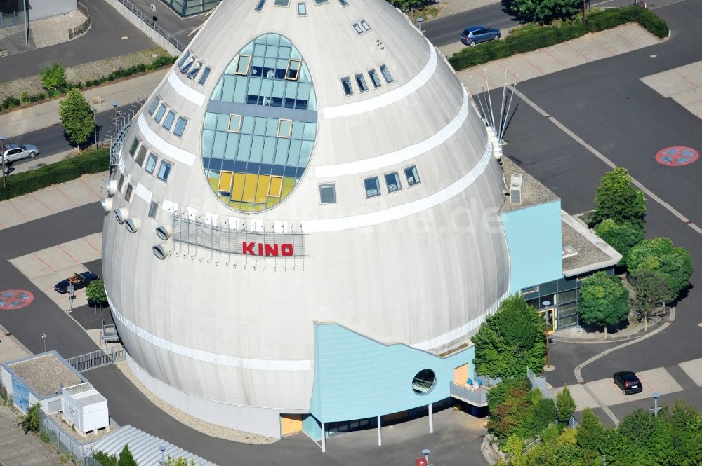 Dettelbach aus der Vogelperspektive: Blick auf das Cineworld Kino im Gewerbegebiet Mainfrankenpark in Dettelbach in Bayern