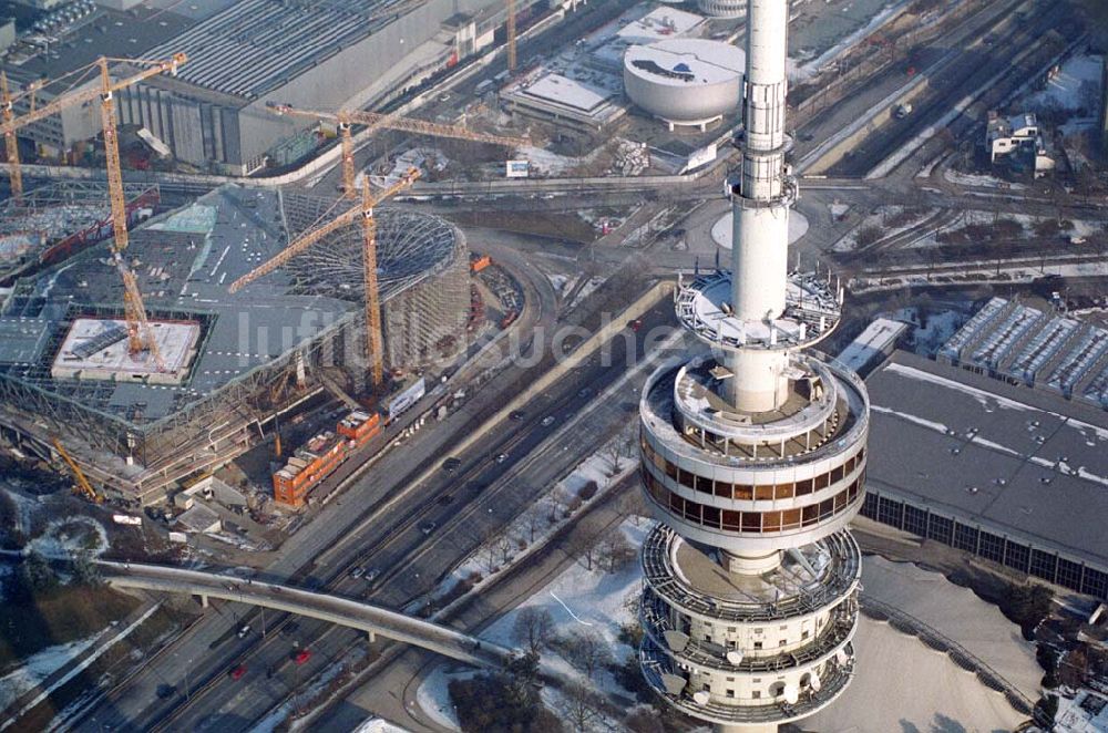 Luftaufnahme München / Bayern - Blick auf die Erweiterungsbaustelle der BMW Welt