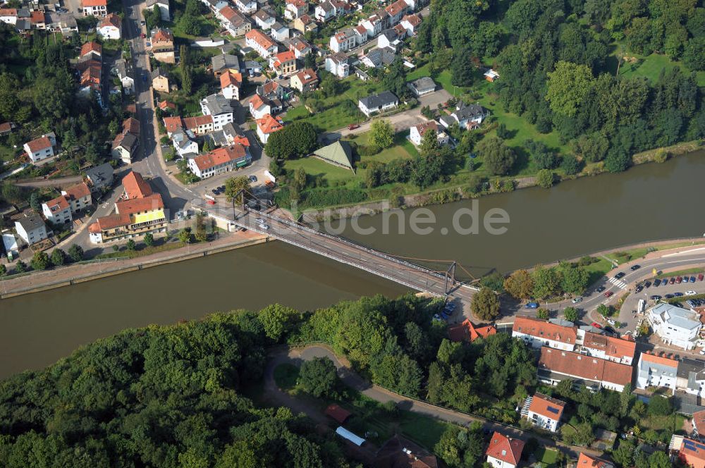 Luftbild Mettlach - Blick auf den Fluss Nahe in Kirn
