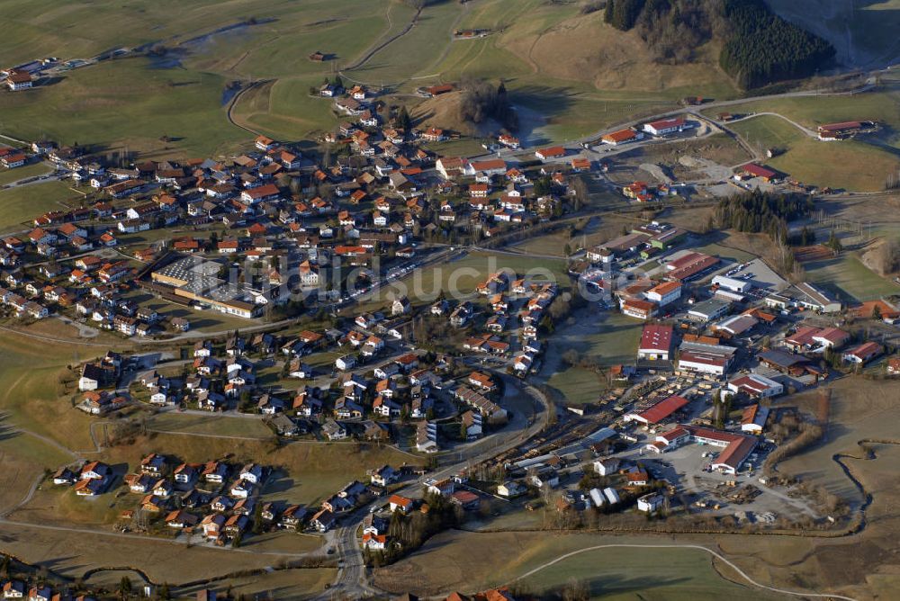 Luftaufnahme Pfronten - Blick auf die Gemeinde Pfronten