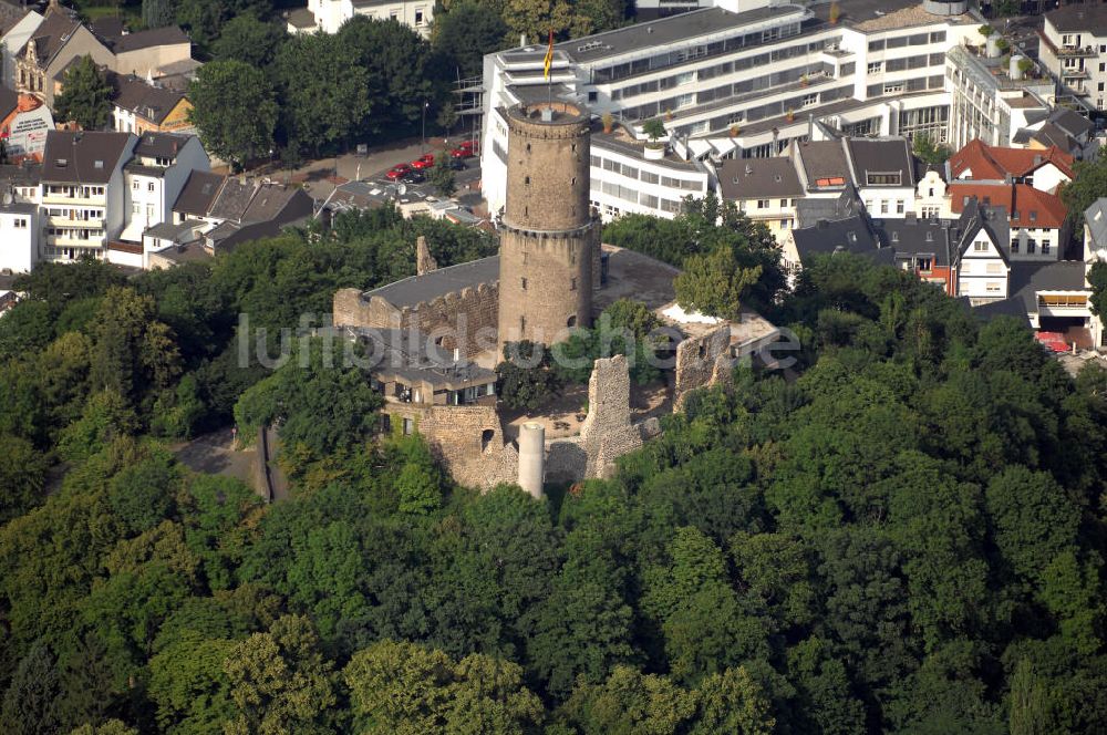 Luftaufnahme Bad Godesberg - Blick auf die Godesburg in Bad Godesberg am Rhein