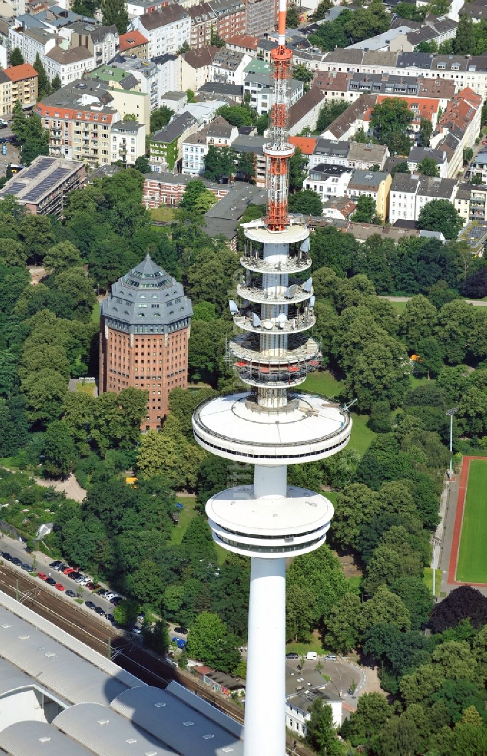 Luftaufnahme Hamburg - Blick auf den Heinrich-Hertz-Turm in Hamburg