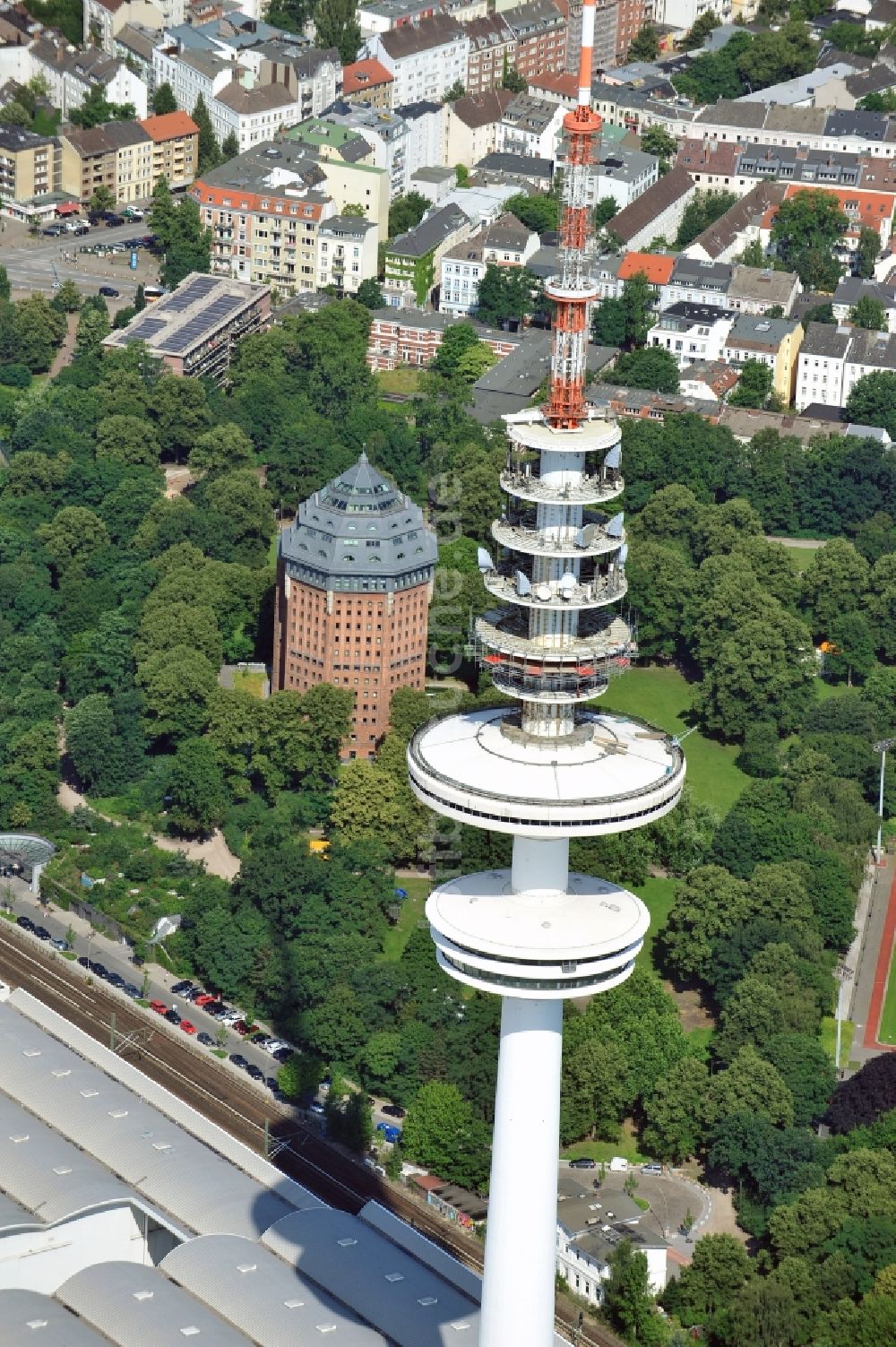 Hamburg von oben - Blick auf den Heinrich-Hertz-Turm in Hamburg