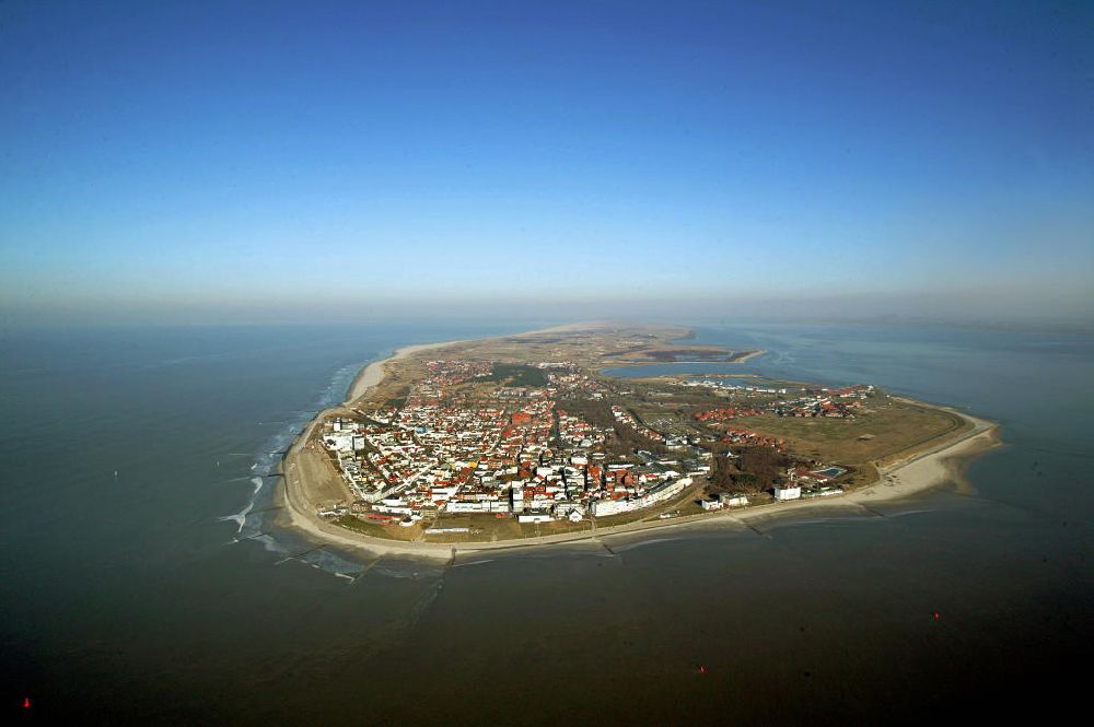 Luftaufnahme Norderney - Blick auf die Insel Norderney