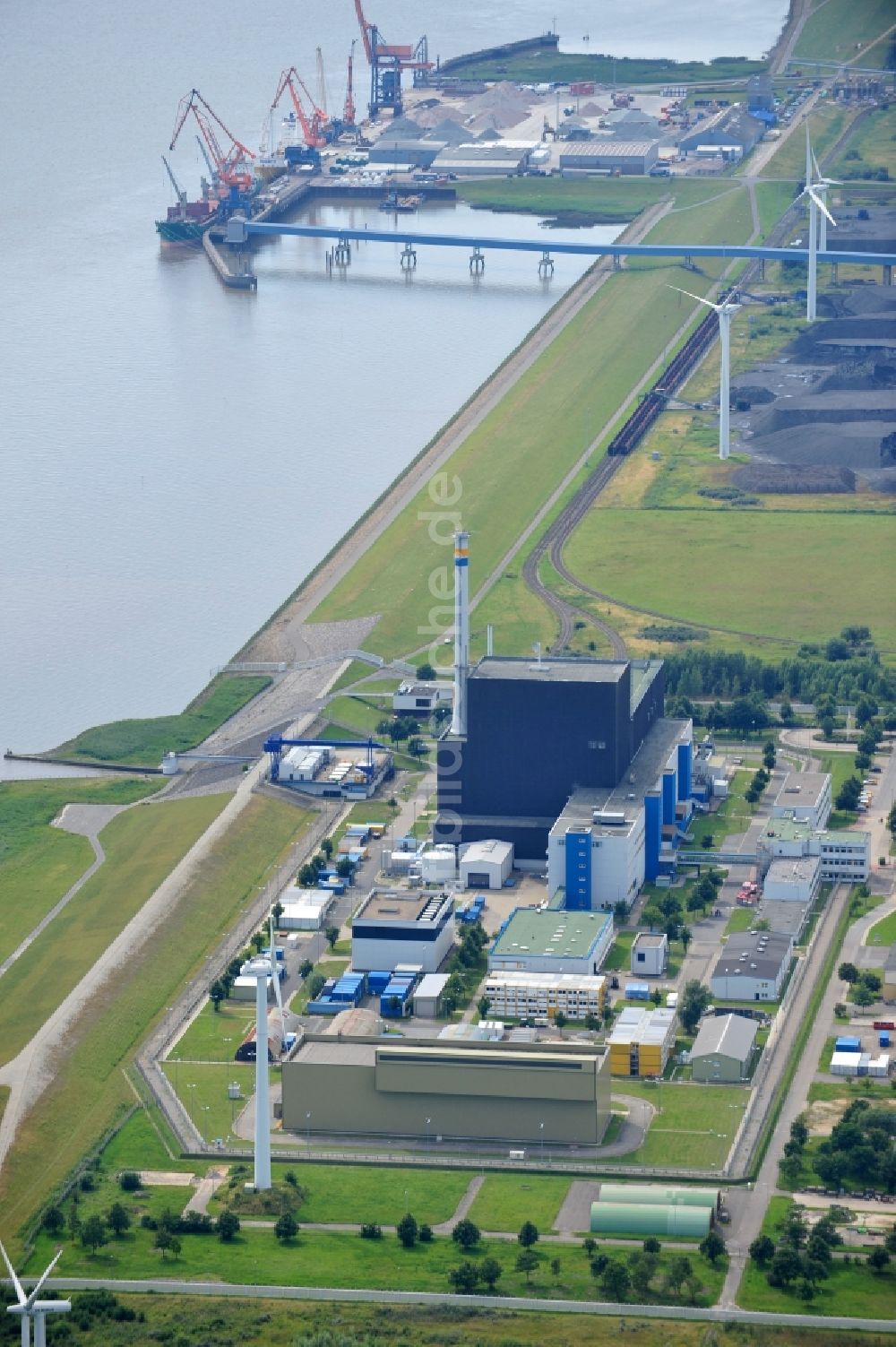 Luftbild Brunsbüttel - Blick auf das Kernkraftwerk Krümmel am gleichnamigen Ortsteil der Stadt Geesthacht im Bundesland Schleswig-Holstein