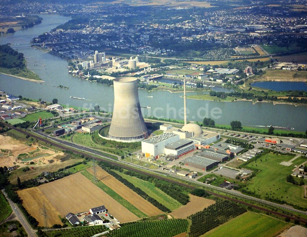 Mülheim Kärlich aus der Vogelperspektive: Blick auf das Kernkraftwerk Mülheim-Kärlich nahe der gleichnamigen Stadt im Bundesland Rheinland-Pfalz