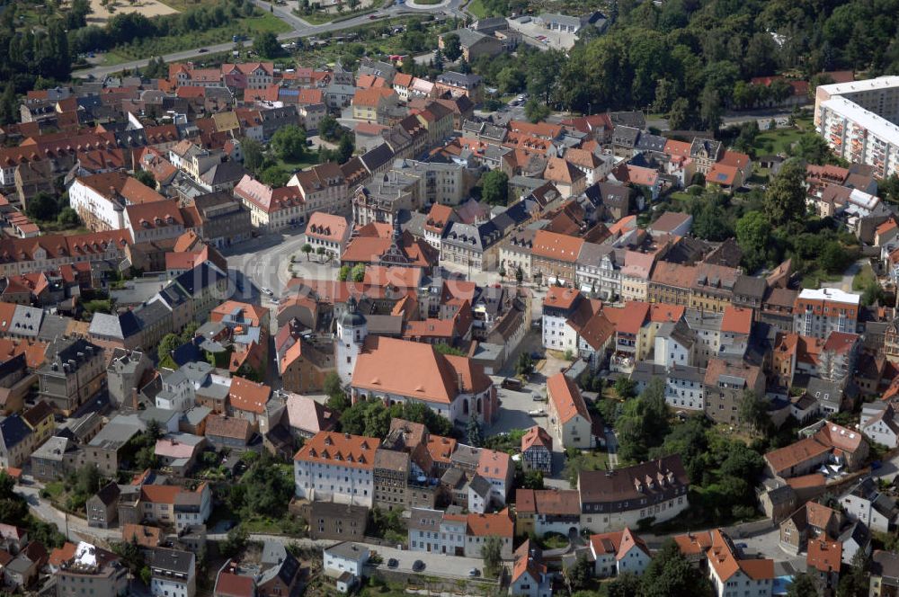 Luftaufnahme Ronneburg - Blick auf die Kleinstadt Ronneburg