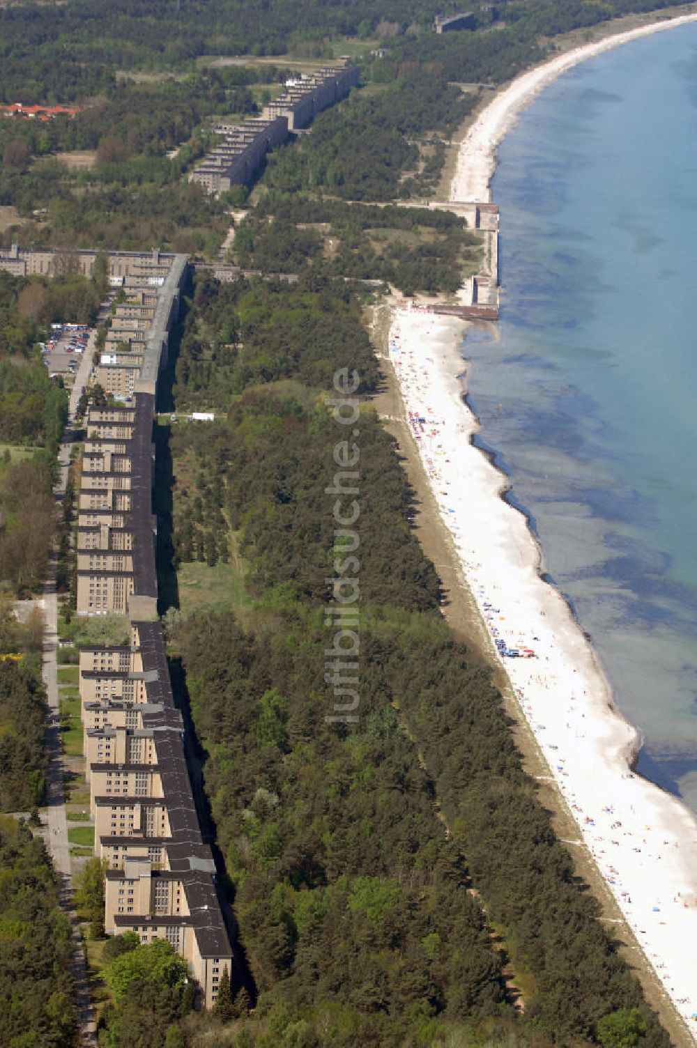 Luftbild Ostseebad Prora - Blick auf den ?Koloss von Prora? die 18m-Modellanlage KdF-Seebad Prora