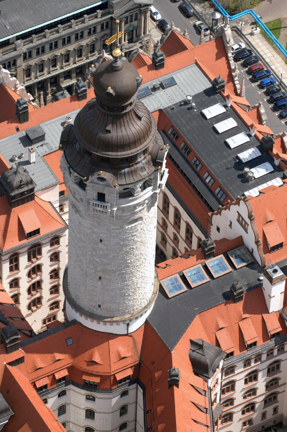 Luftbild Leipzig - Blick auf das Leipziger Rathaus