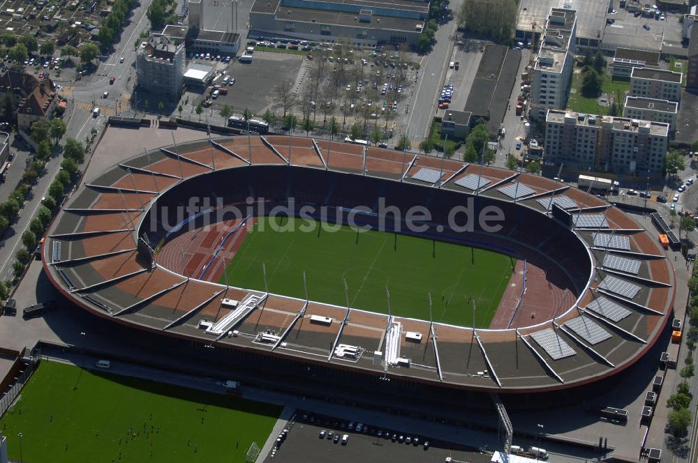 Zürich von oben - Blick auf das Letzigrund Stadion in Zürich