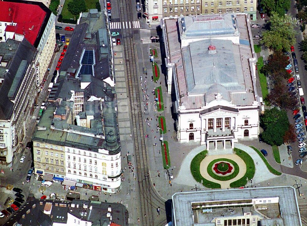 Luftbild Brno / Brünn - Blick auf das Mahen Theater