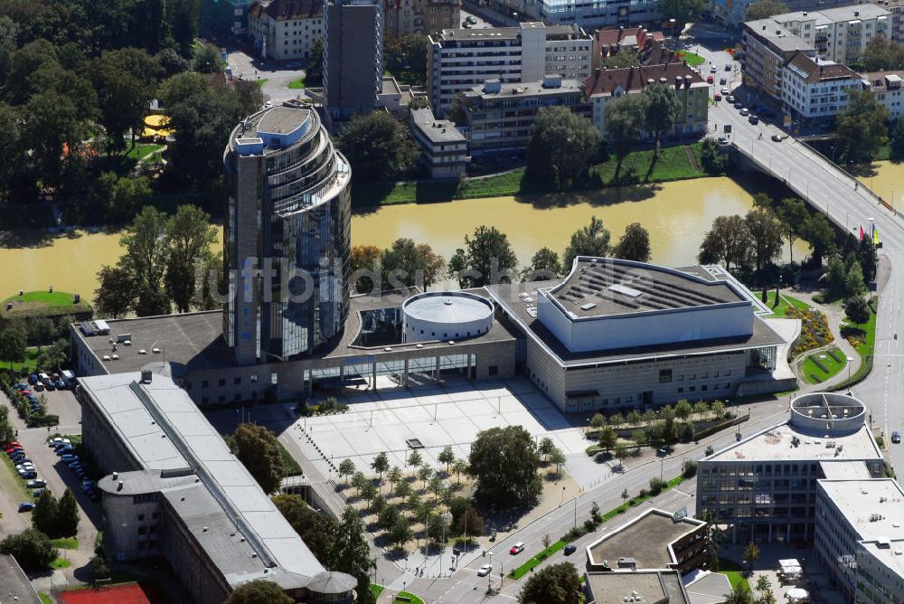 Luftaufnahme Ulm - Blick auf das Maritim Hotel Ulm