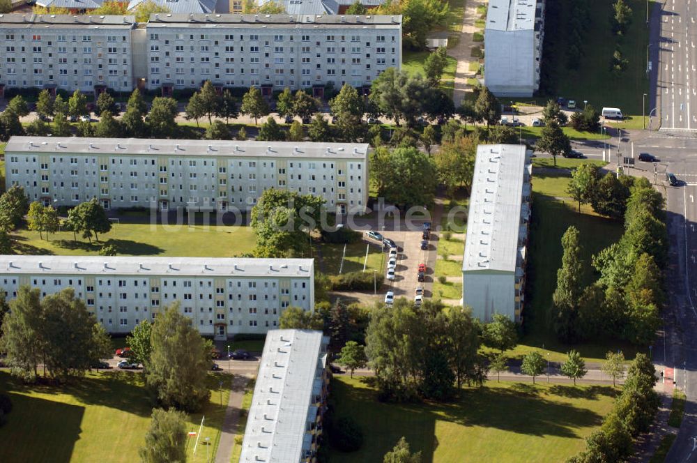 Luftbild Schwerin - Blick auf die Neubausiedlung in Schwerin-Lankow