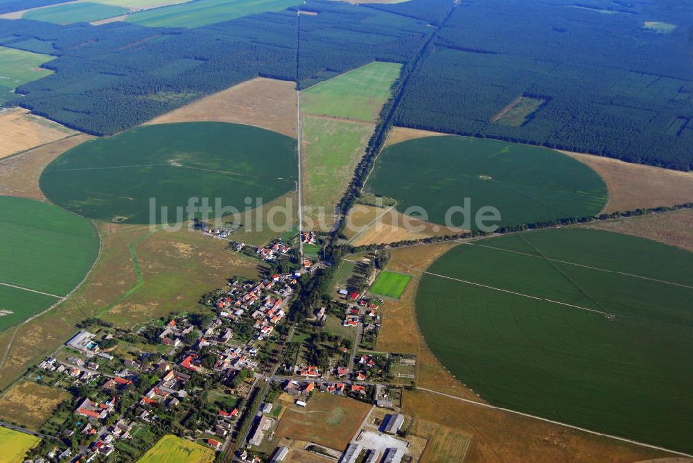 Luftbild Niedergörsdorf-Zellendorf - Blick auf Niedergörsdorf-Zellendorf bei Oehna