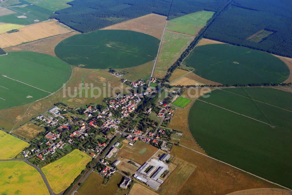 Luftaufnahme Niedergörsdorf-Zellendorf - Blick auf Niedergörsdorf-Zellendorf bei Oehna