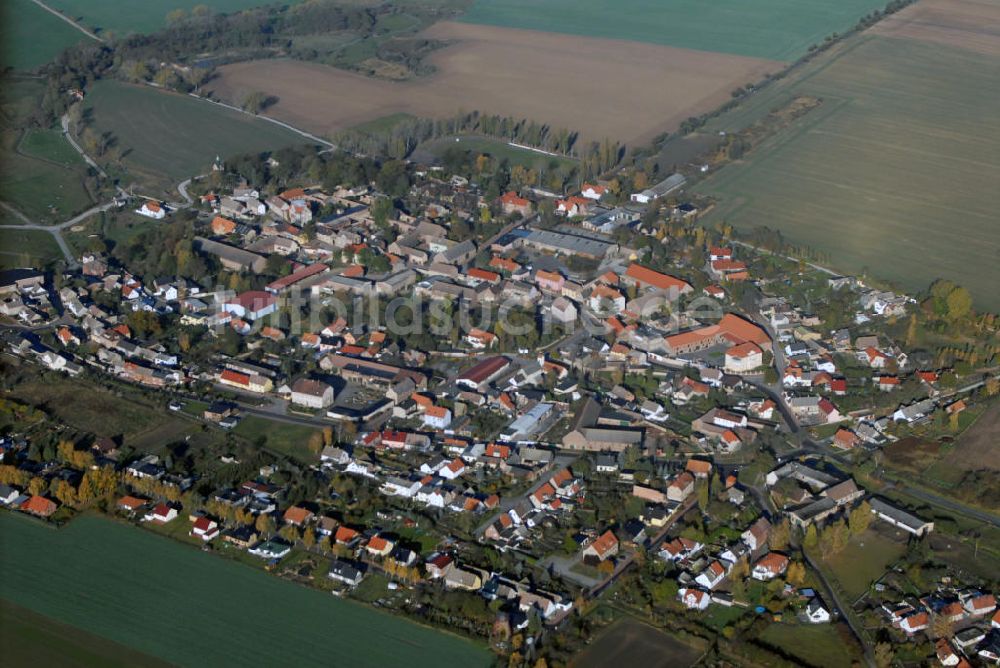 Nordgermersleben von oben - Blick auf Nordgermersleben im Landkreis Börde