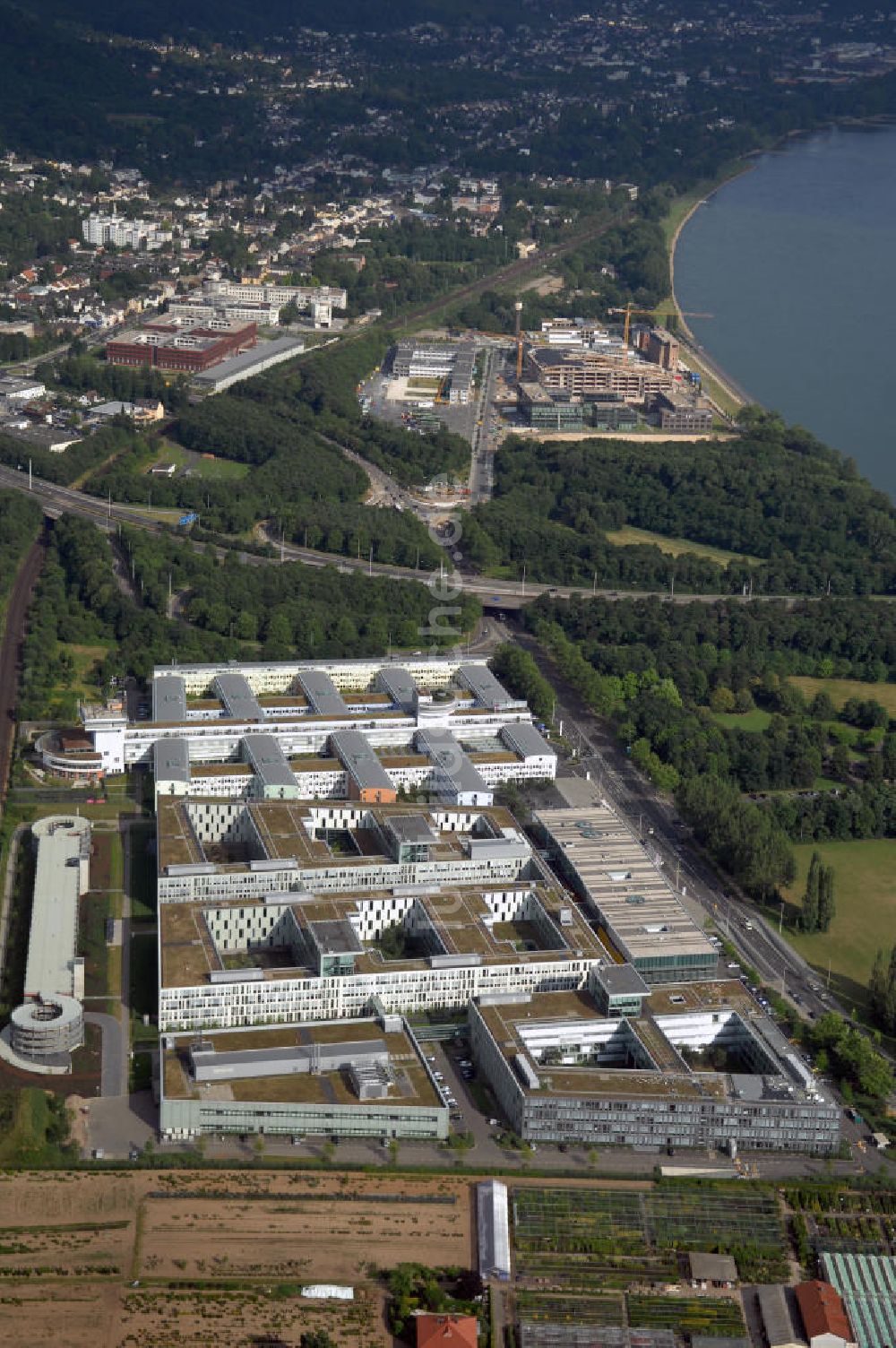 Bonn von oben - Blick auf das Office Port der Telekom AG in Bonn