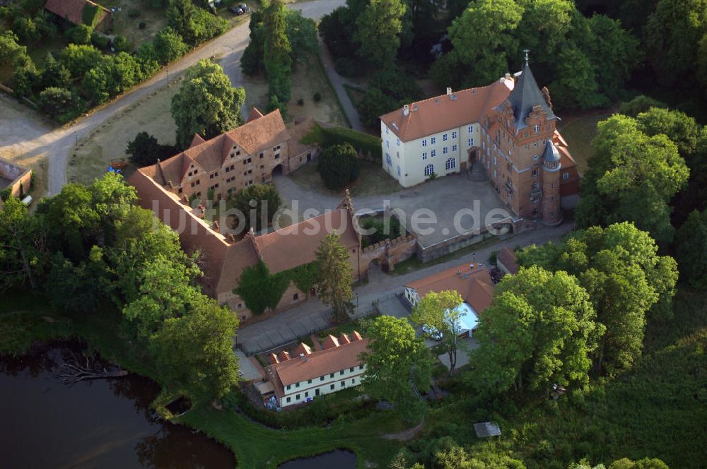 Plattenburg aus der Vogelperspektive: Blick auf die Plattenburg, eine Wasserburg in der Gemeinde Plattenburg