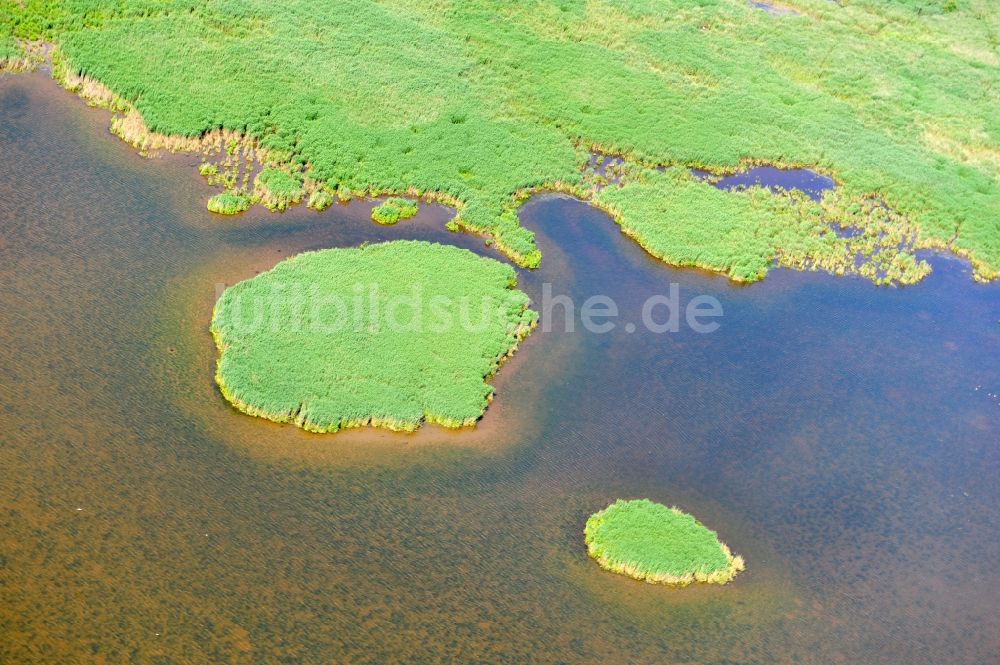 Rambow aus der Vogelperspektive: Blick auf das Rambower Moor und den Rambower See nahe der gleichnamigen Gemeinde in Brandenburg