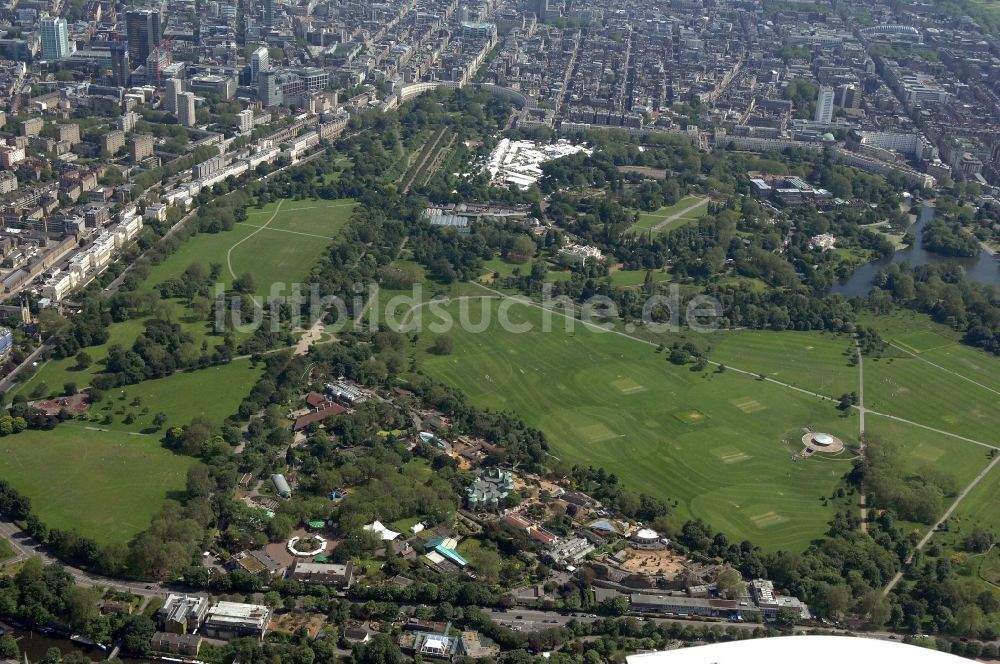London aus der Vogelperspektive: Blick auf den Regent's Park in London
