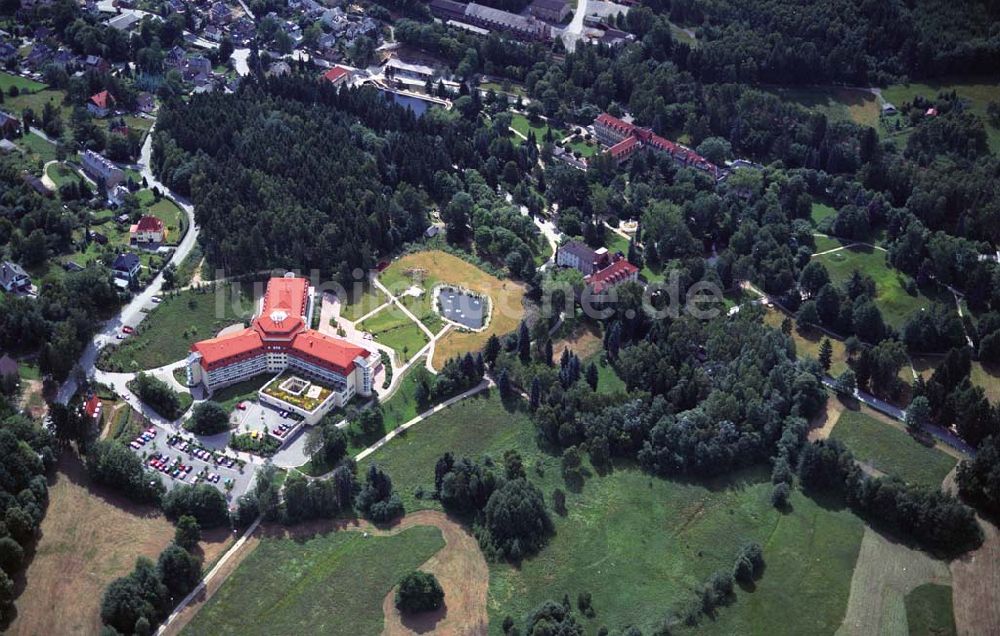 Bad Brambach von oben - Blick auf die Rehabilitationsklinik in Bad Brambach