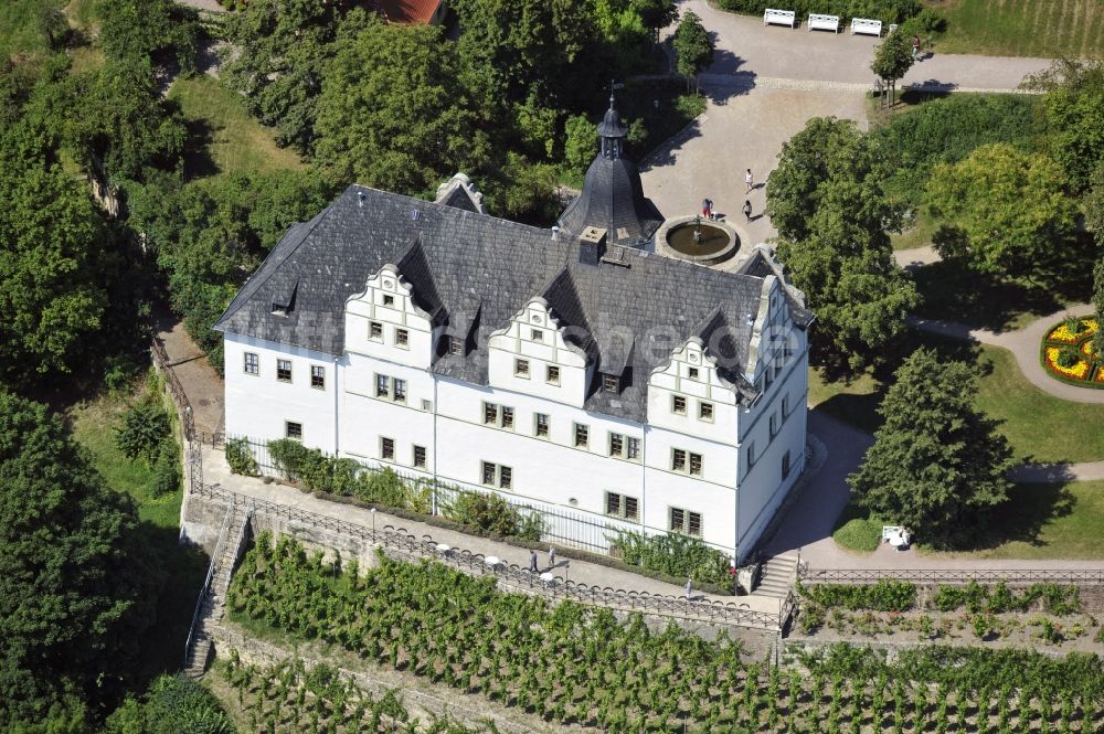 Dornburg-Camburg aus der Vogelperspektive: Blick auf das Renaissance- Schloss in Dornburg-Camburg im Bundesland Thüringen