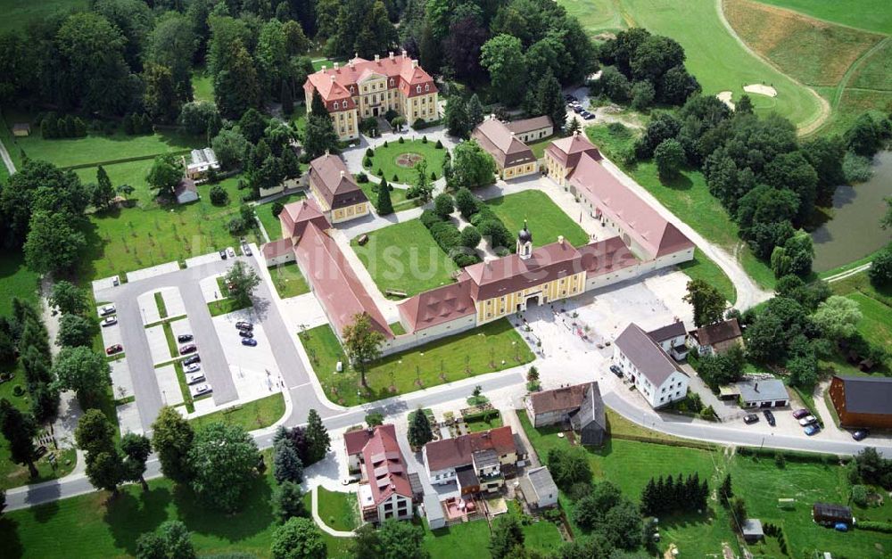 Rammenau von oben - Blick auf das Schloss Rammenau in Sachsen