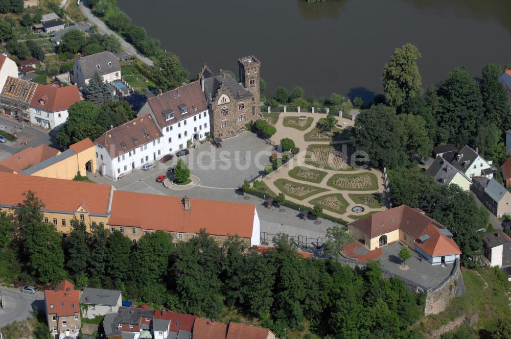Luftaufnahme Ronneburg - Blick auf das Schloss in Ronneburg
