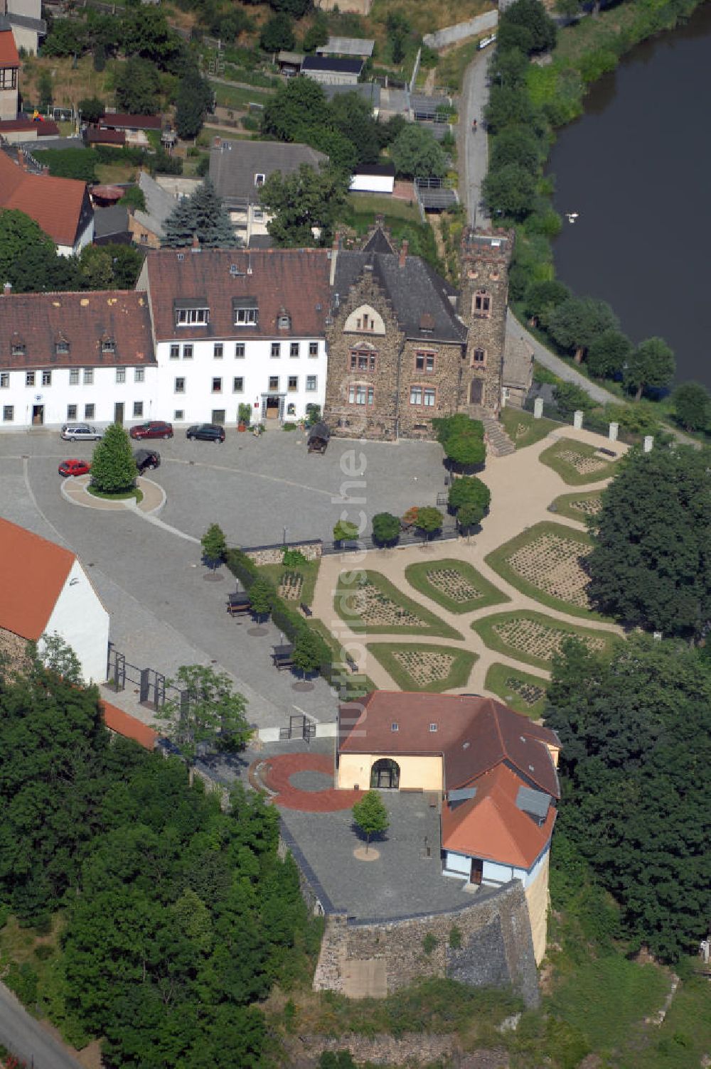 Ronneburg von oben - Blick auf das Schloss in Ronneburg