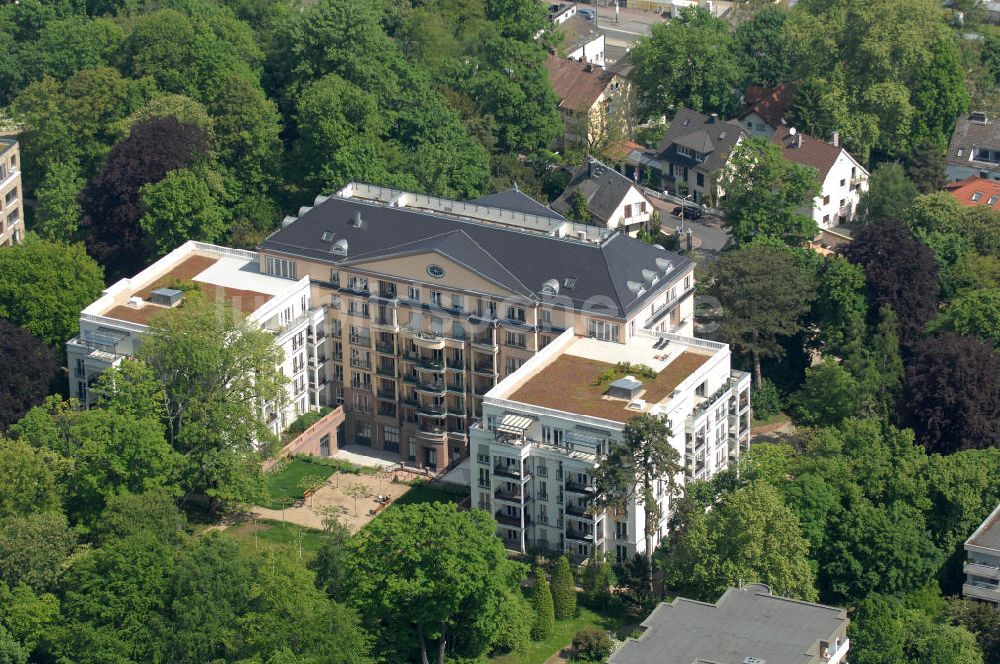 Luftbild Frankfurt am Main - Blick auf die SchlossResidence Mühlberg im Frankfurter Stadtteil Sachsenhausen