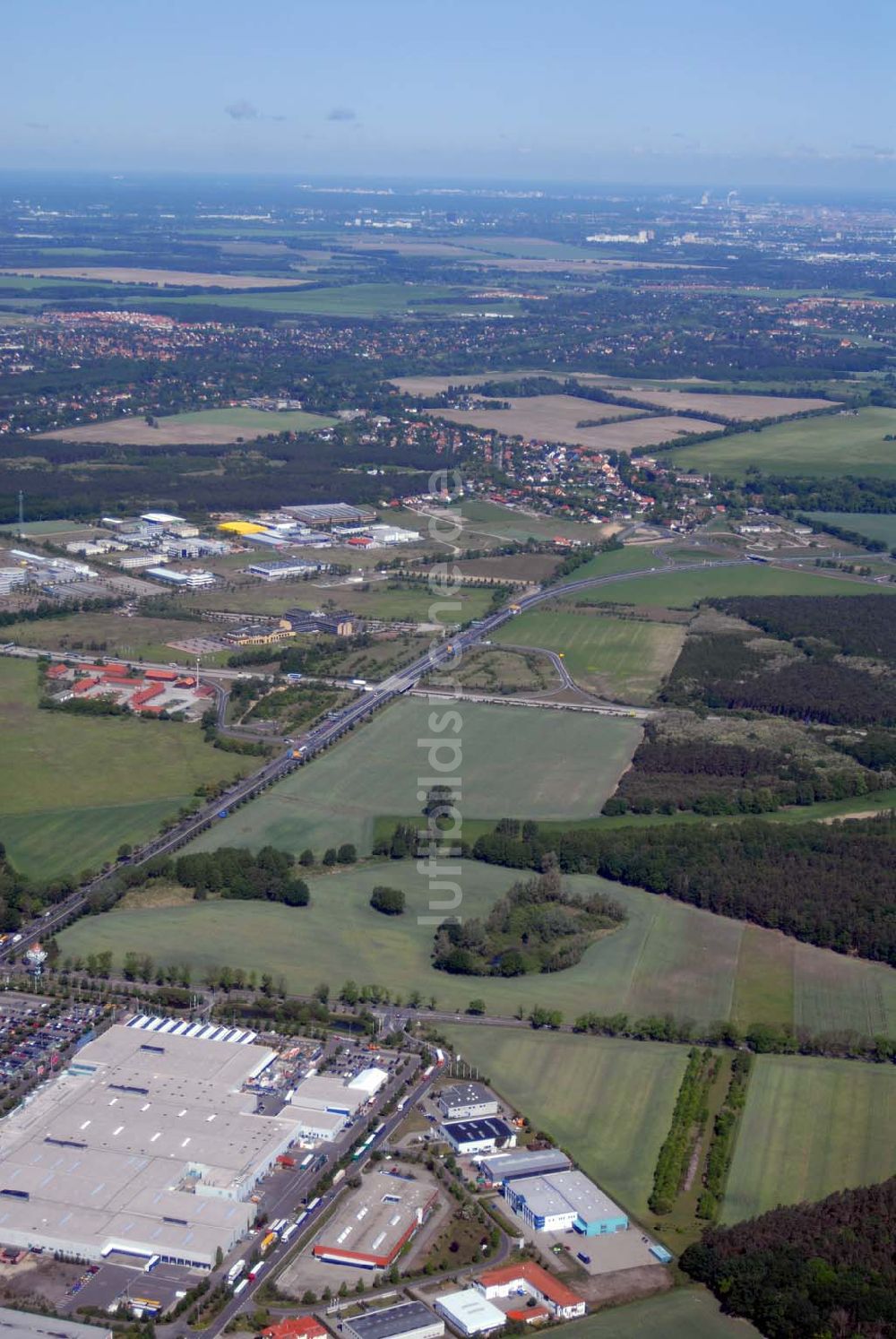 Luftaufnahme Rangsdorf - Blick auf das Südring-Center Rangsdorf