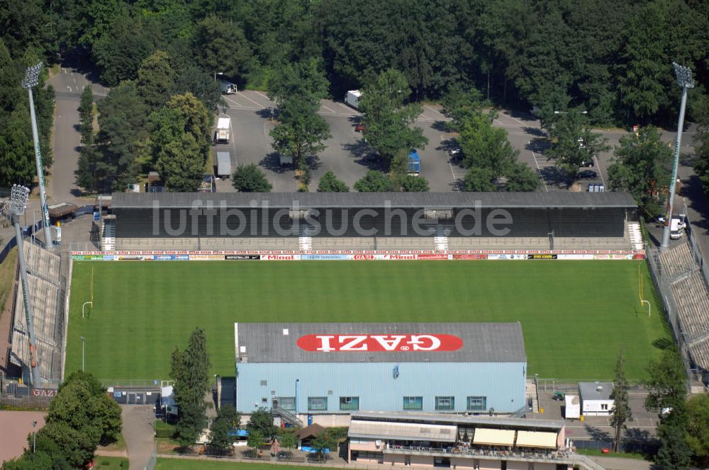 Stuttgart aus der Vogelperspektive: Blick auf die Sportanlage Waldau mit dem Gazi-Stadion in Stuttgart-Degerloch