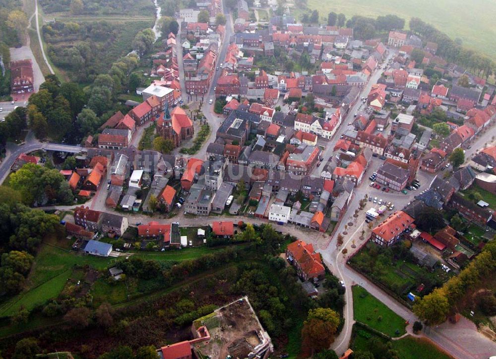 Luftaufnahme Dömitz - Blick auf die Stadt Dömitz