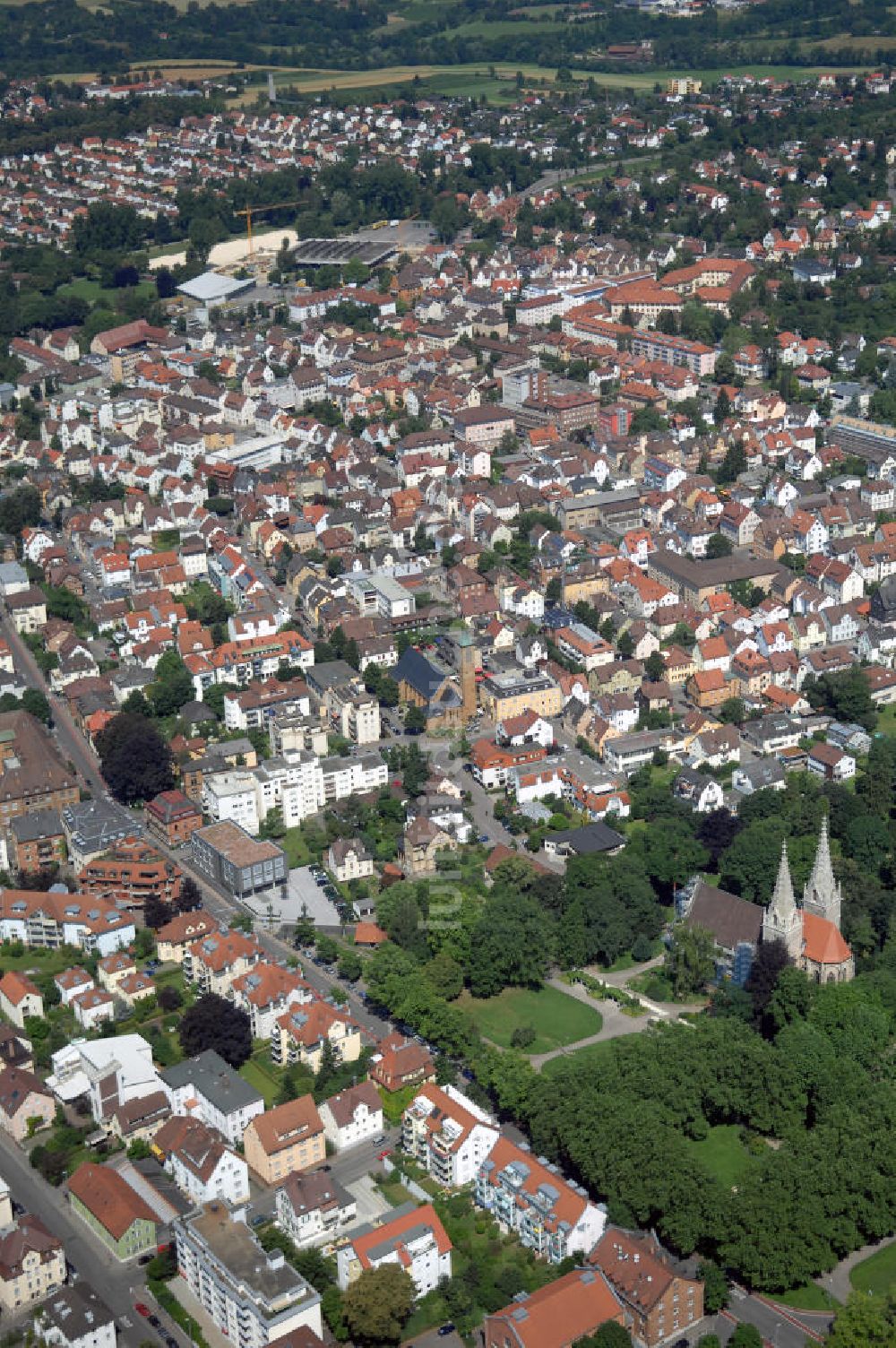 Luftbild Göppingen - Blick auf die Stadt Göppingen