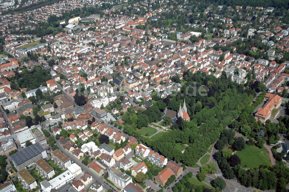 Luftbild Göppingen - Blick auf die Stadt Göppingen