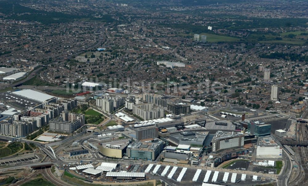 London von oben - Blick auf den Stadtteil Stratford im London Borough of Newham