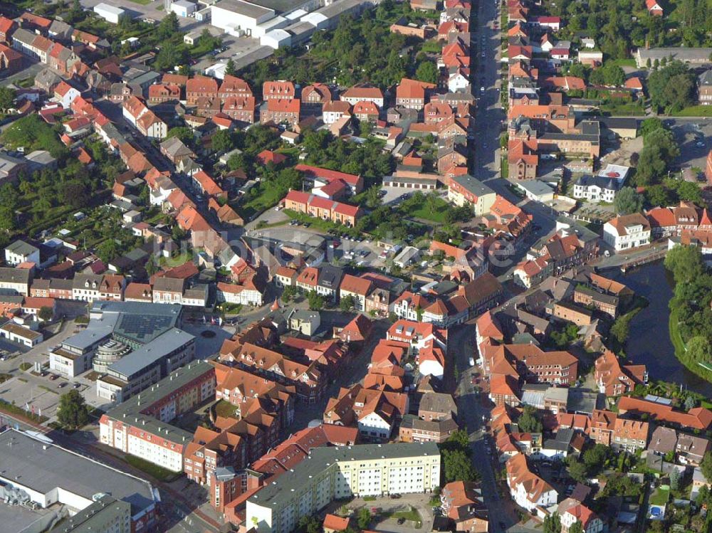 Hagenow Mecklenburg-Vorpommern aus der Vogelperspektive: Blick auf das Stadtzentrum von Hagenow in Mecklenburg-Vorpommern