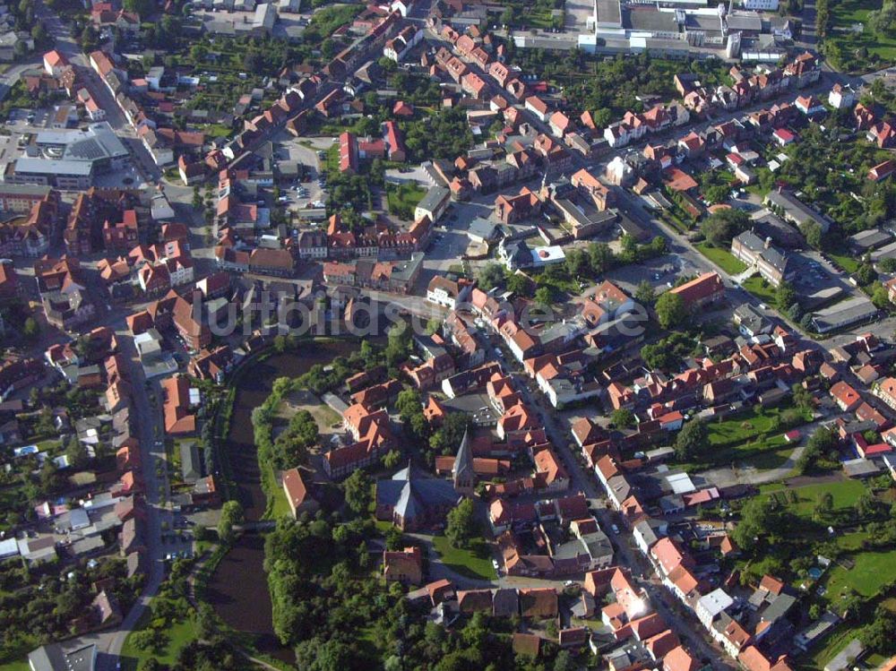 Hagenow Mecklenburg-Vorpommern von oben - Blick auf das Stadtzentrum von Hagenow in Mecklenburg-Vorpommern