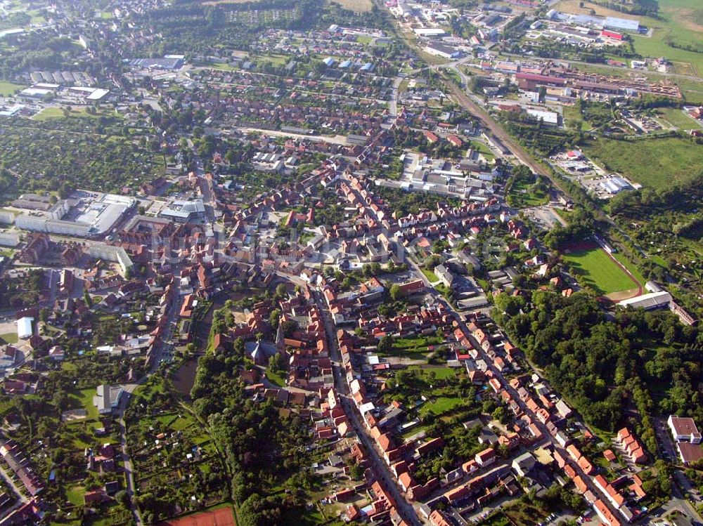 Hagenow Mecklenburg-Vorpommern aus der Vogelperspektive: Blick auf das Stadtzentrum von Hagenow in Mecklenburg-Vorpommern